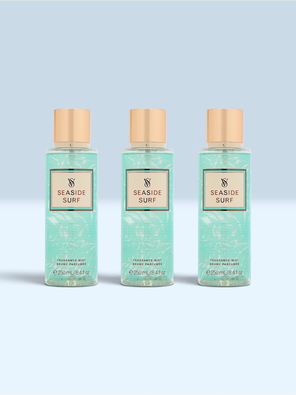 Victoria's Secret SEASIDE SURF Fragrance Mist ~ 8.4 fl.oz. ( Lot of 3 )